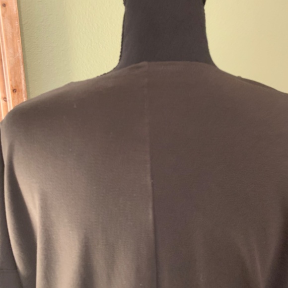 Bryn Walker black V-neck oversized long tunic top pockets Large Lagenlook L-XL - Picture 10 of 16